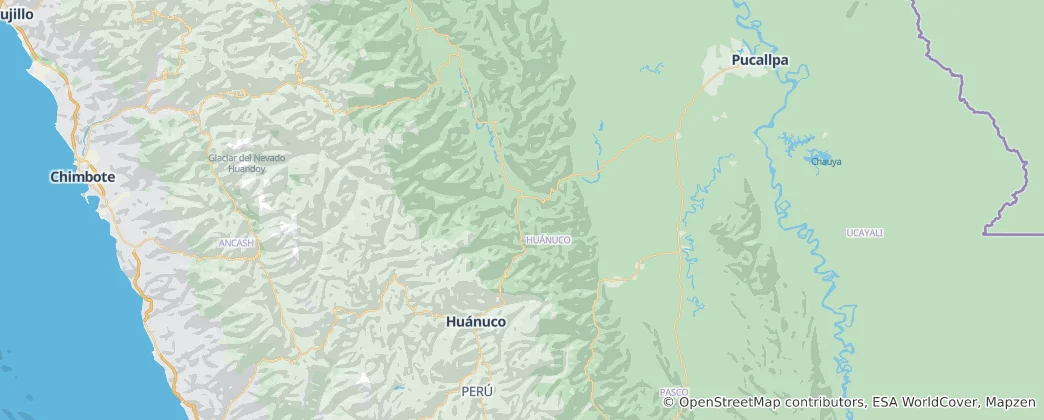 Karte von Huanuco
