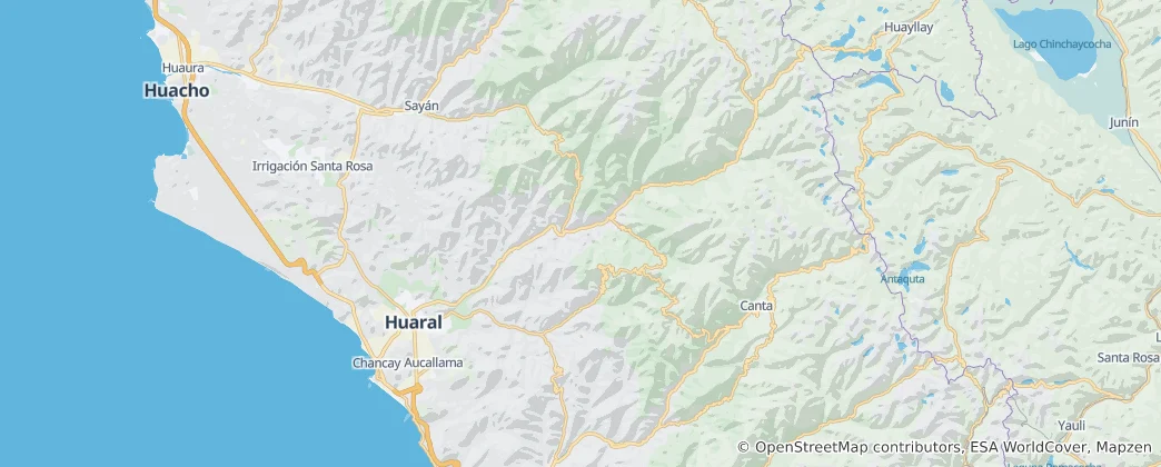 Mapa Provincie Huaral