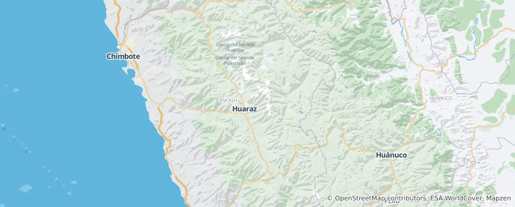 Karte von Huascarán Biosphere Reserve