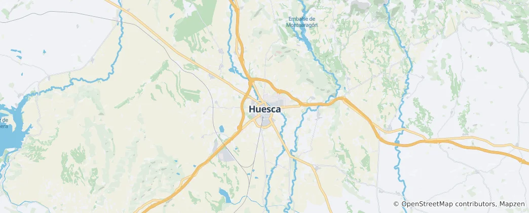 Map of Huesca