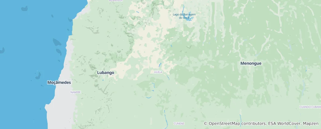 Map of Huila Province