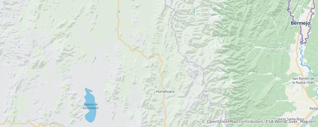 Mapa Humahuaca Department