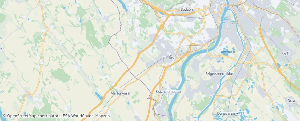 Distrito de Érd — Mapa