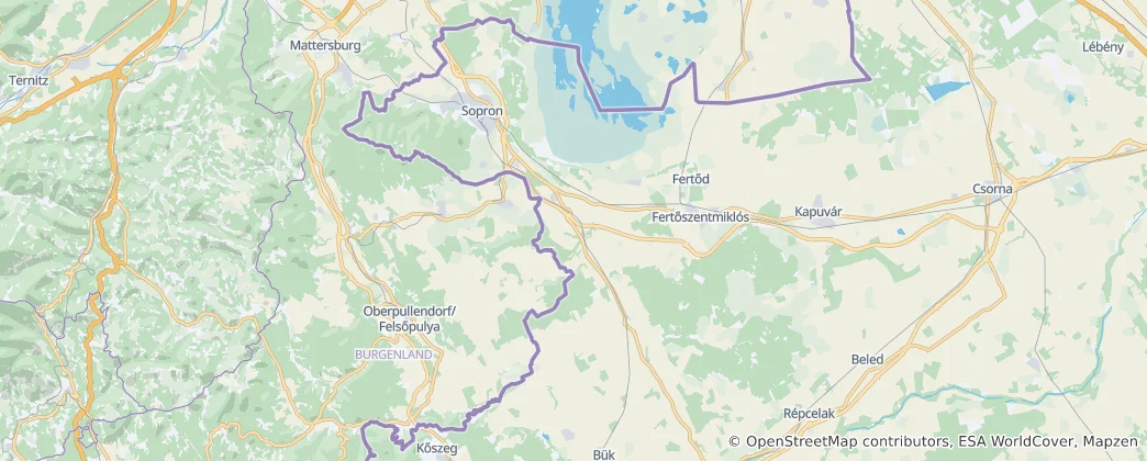 Mappa di Distretto di Sopron