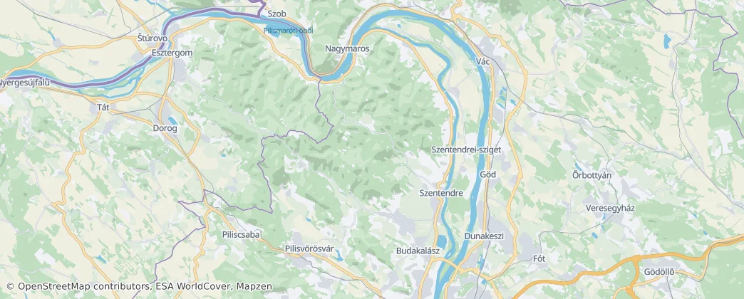 Okres Szentendre – Mapa