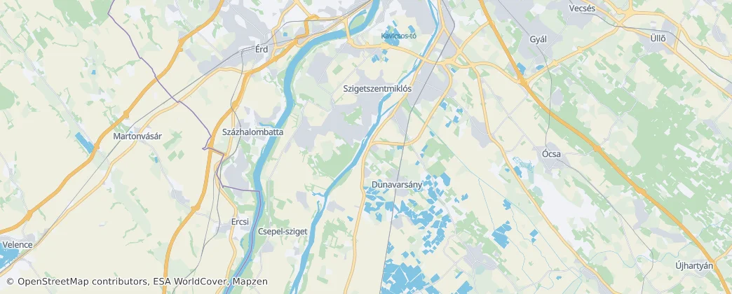 Distrito de Szigetszentmiklós — Mapa