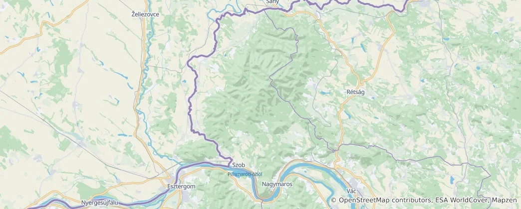 Map of Szob District