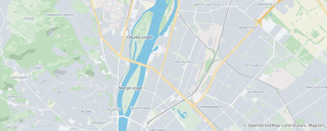 Mapa XIII. kerület