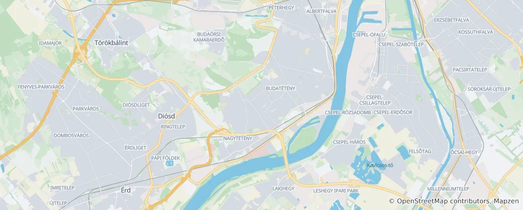 Mapa De XXII. kerület