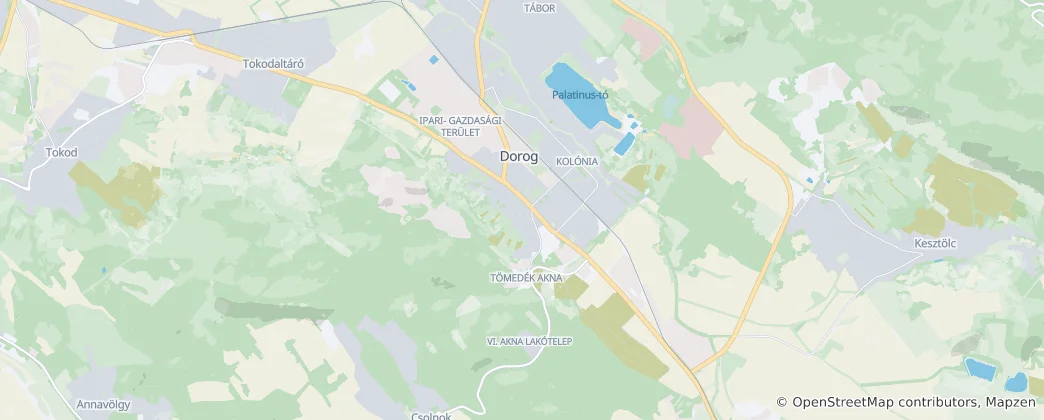 Karte von Dorog