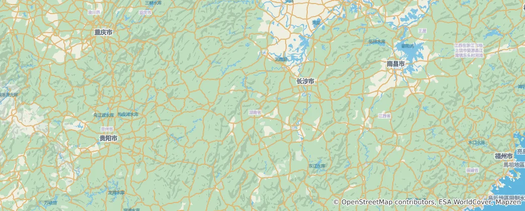 Map of Hunan Province