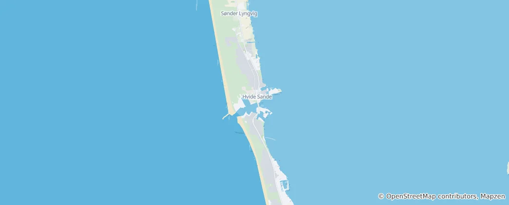 Kaart van Hvide Sande
