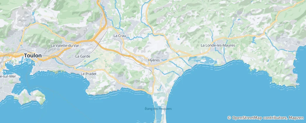 Mapa Hyères