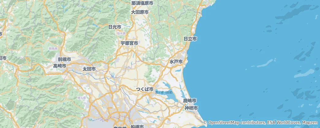 Map of Ibaraki Prefecture