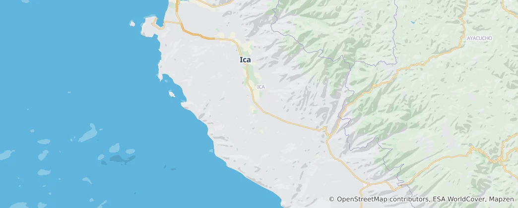 Map of Ica Province