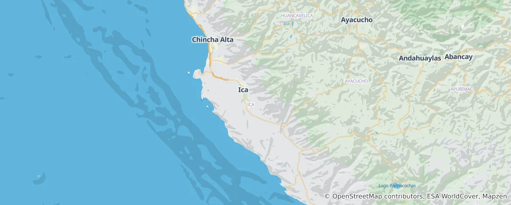 Mapa de Região de Ica