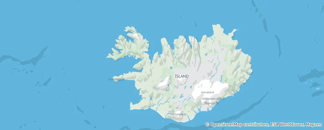 Map of Iceland
