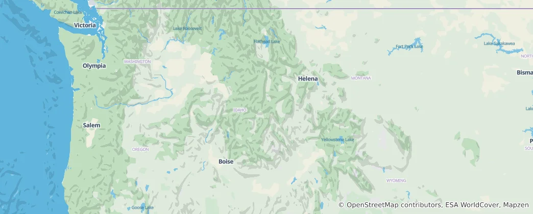 Mapa Idaho