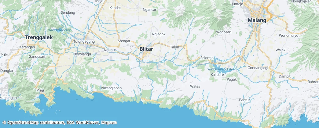 Blitar — Karte
