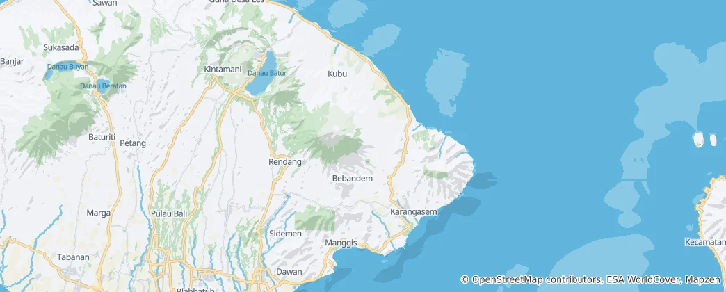 Mappa di Karang Asem