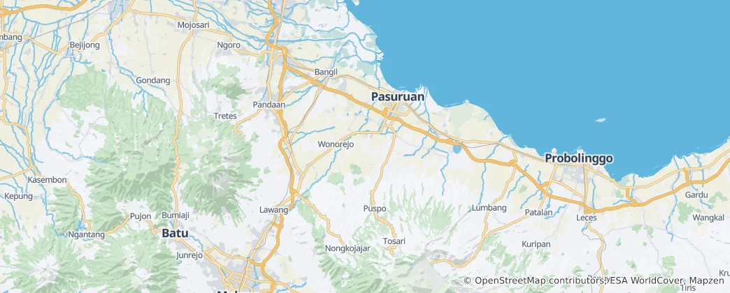Kaart van Pasuruan