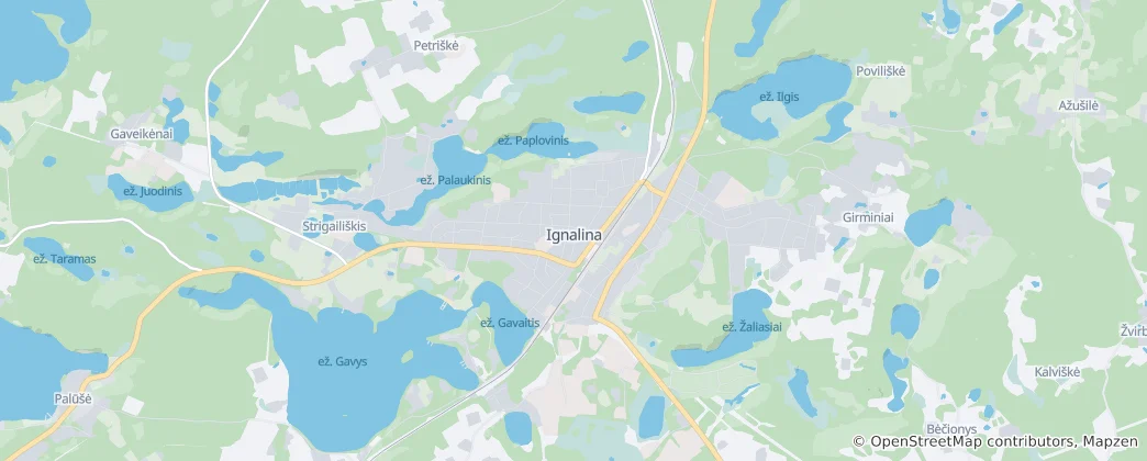 Térkép: Ignalinos miesto seniūnija