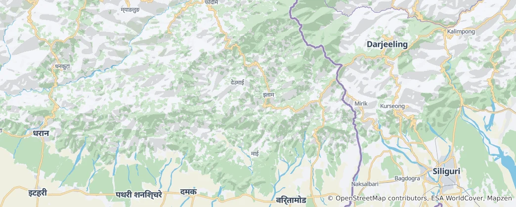 Térkép: Ilam District