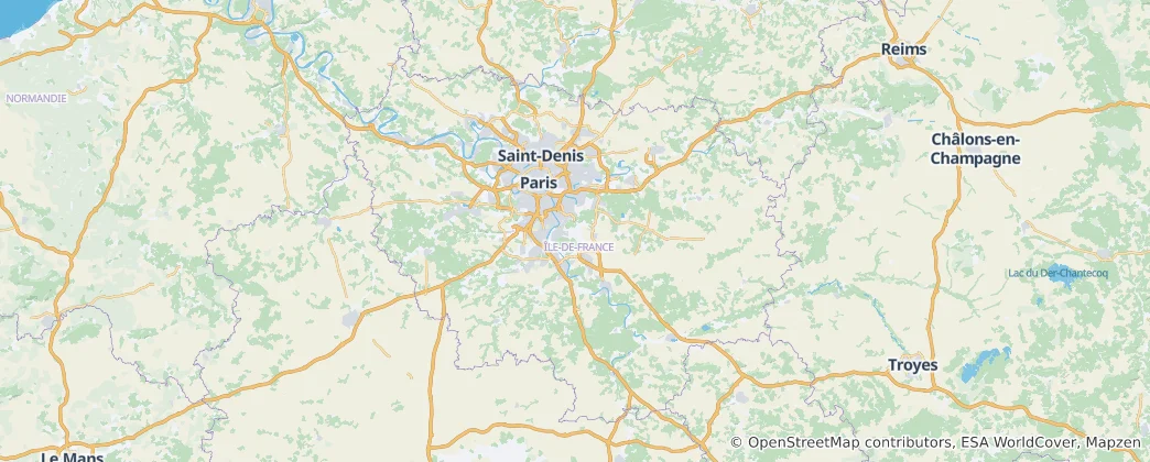Mapa Île-de-France
