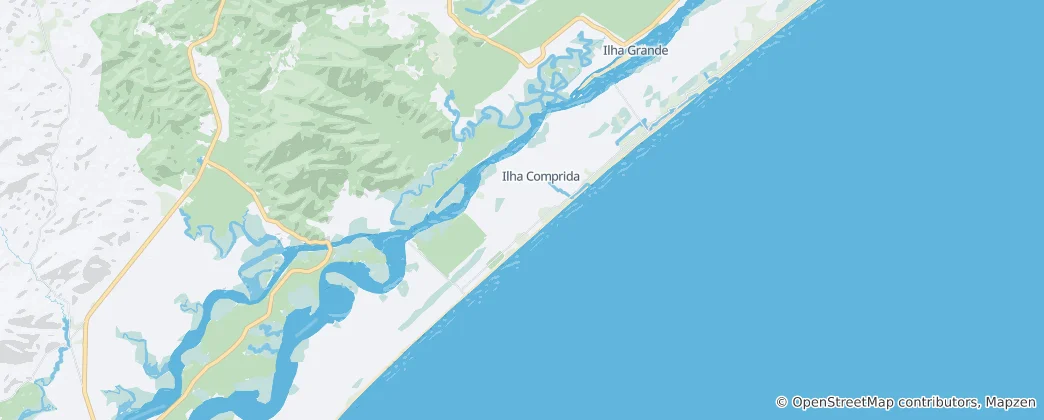 Mapa Ilha Comprida
