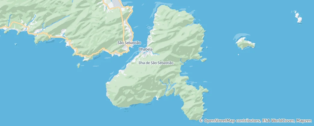 Mapa Ilha de São Sebastião