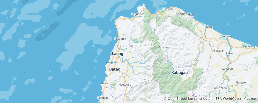 Mappa di Ilocos Norte