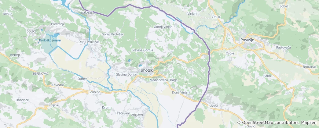 Carte de Imotski
