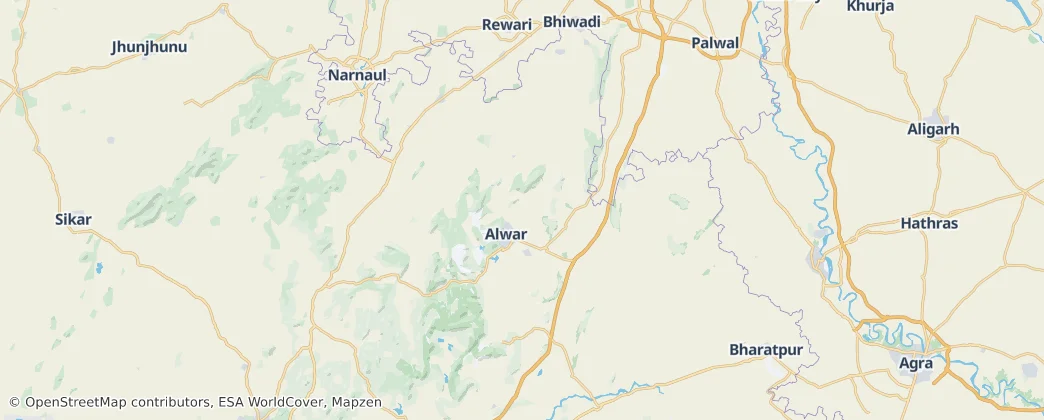 Alwar district — Map
