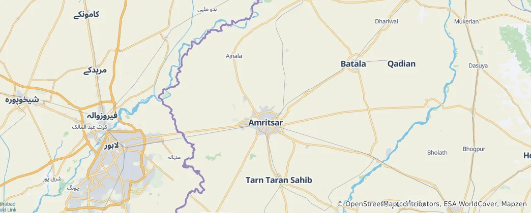 Mapa Amritsar district