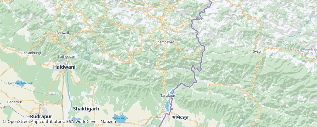 Champawat — Mapa