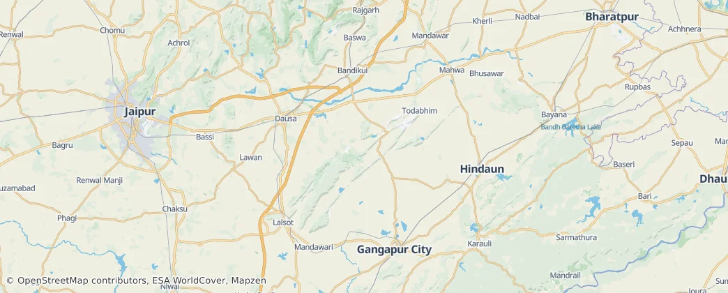 Dausa district — Mapa