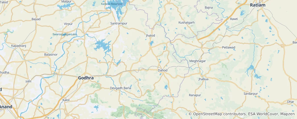 Karte von Distrikt Dahod