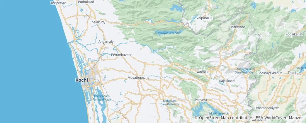 Mapa Ernakulam district