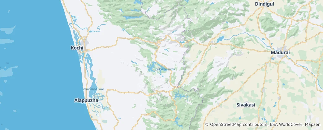 Carte de Idukki