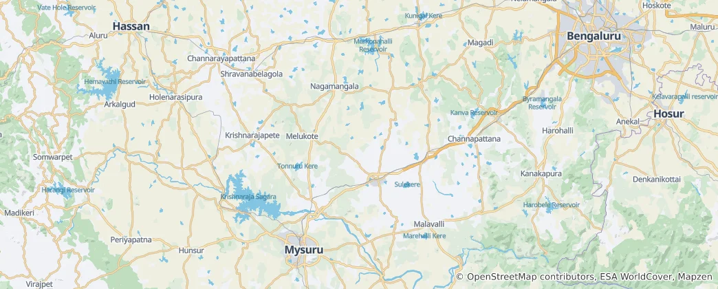 Karte von Mandya