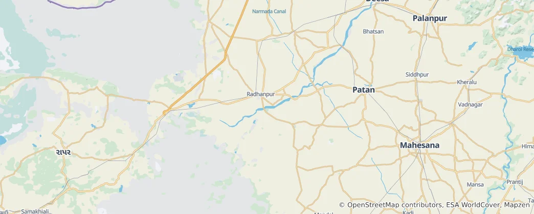 Karte von Distrikt Patan