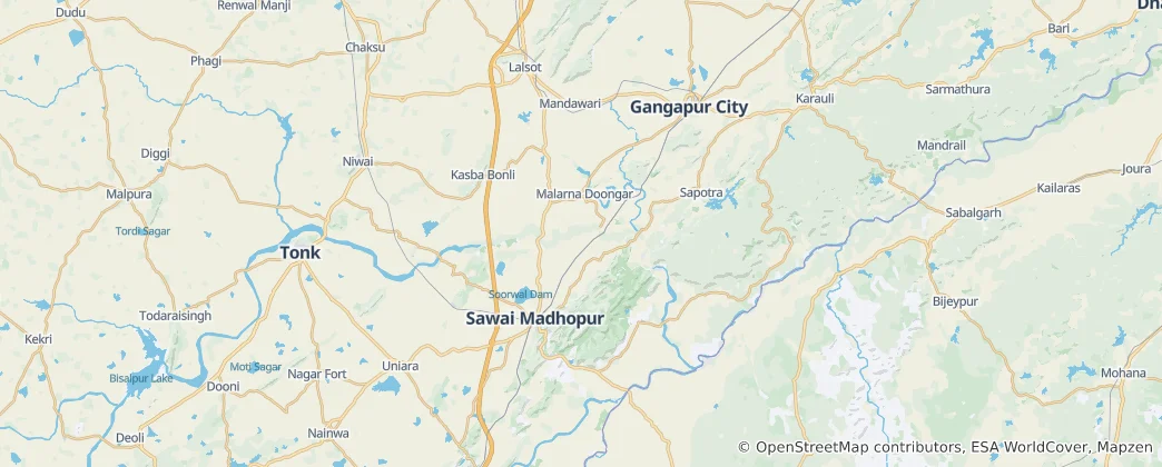 Mapa Sawai Madhopur district
