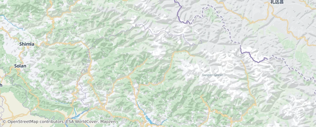 Uttarkashi — Mapa