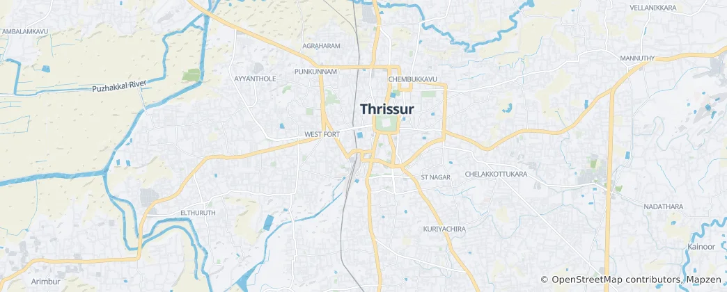 Map of Thrissur