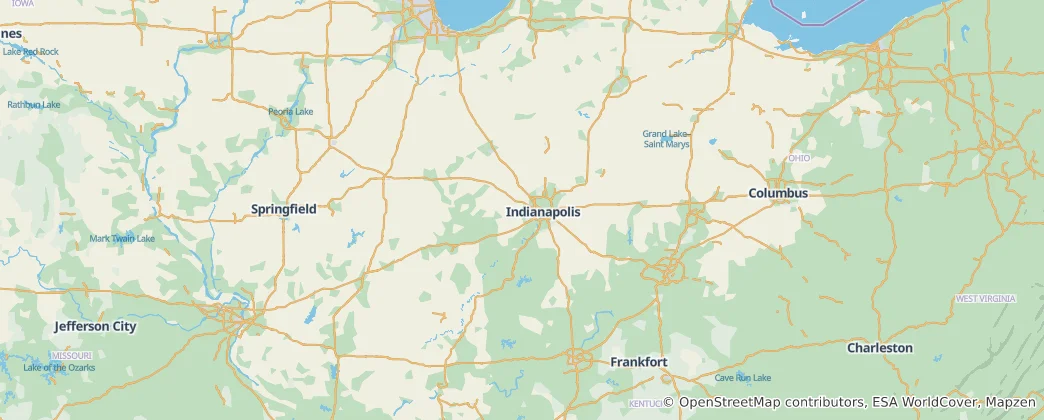 Mapa Indiana