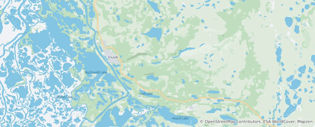 Mapa Inuvik
