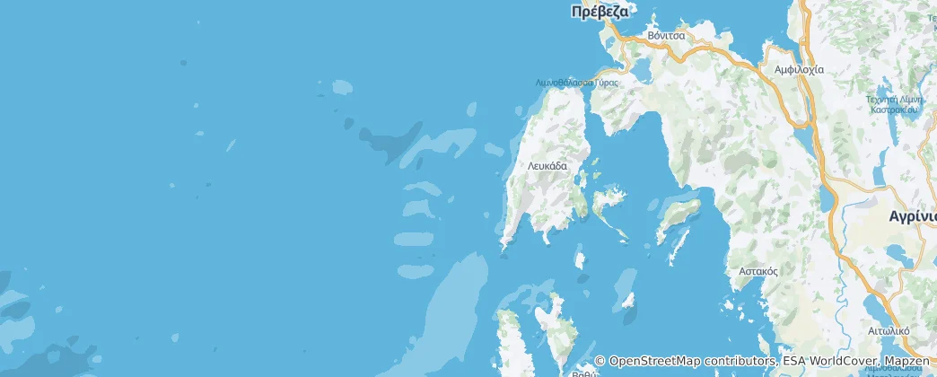 Map of Ionian Islands