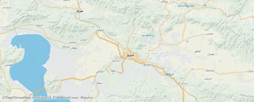 Tabriz County – Mapa