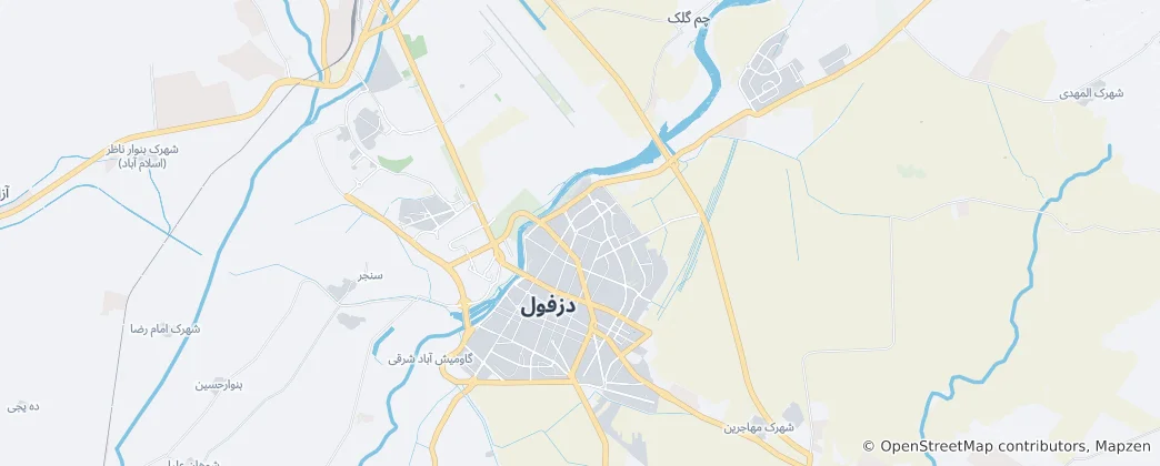 Mapa Dezful