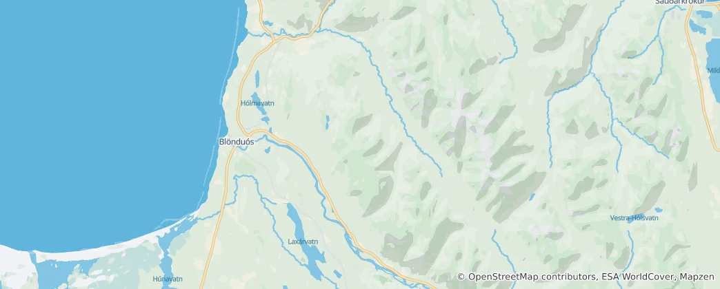 Mapa Blönduósbær